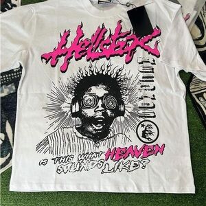 Hellcat White and Pink Graphic Tank Top